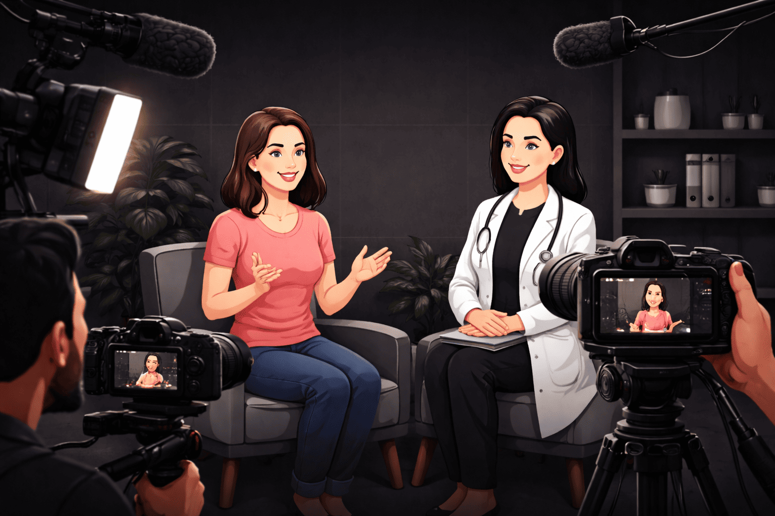 histórias de pacientes em vídeo