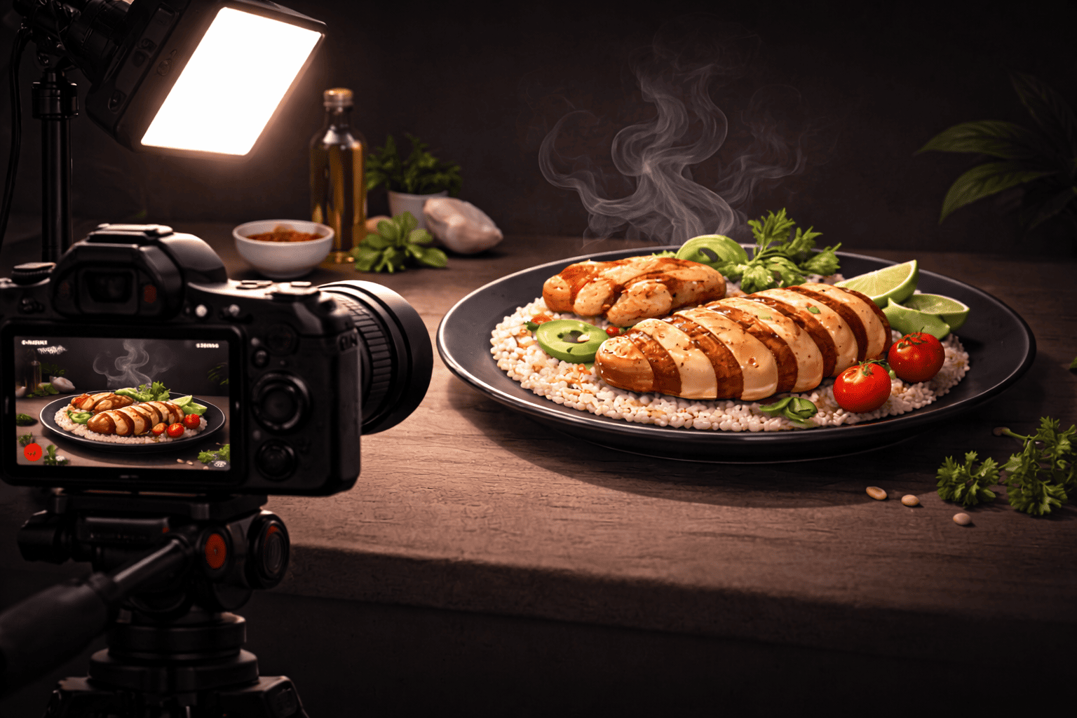 como filmar comida irresistível com técnicas profissionais