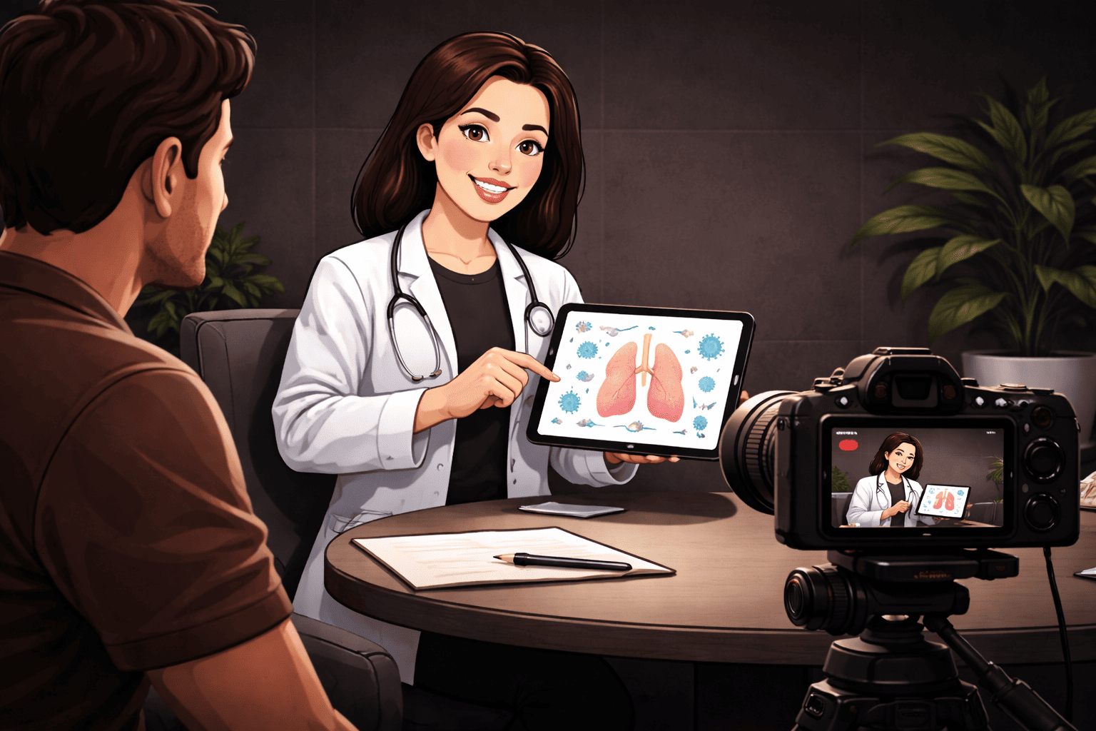 explicar doenças simples com vídeo médico