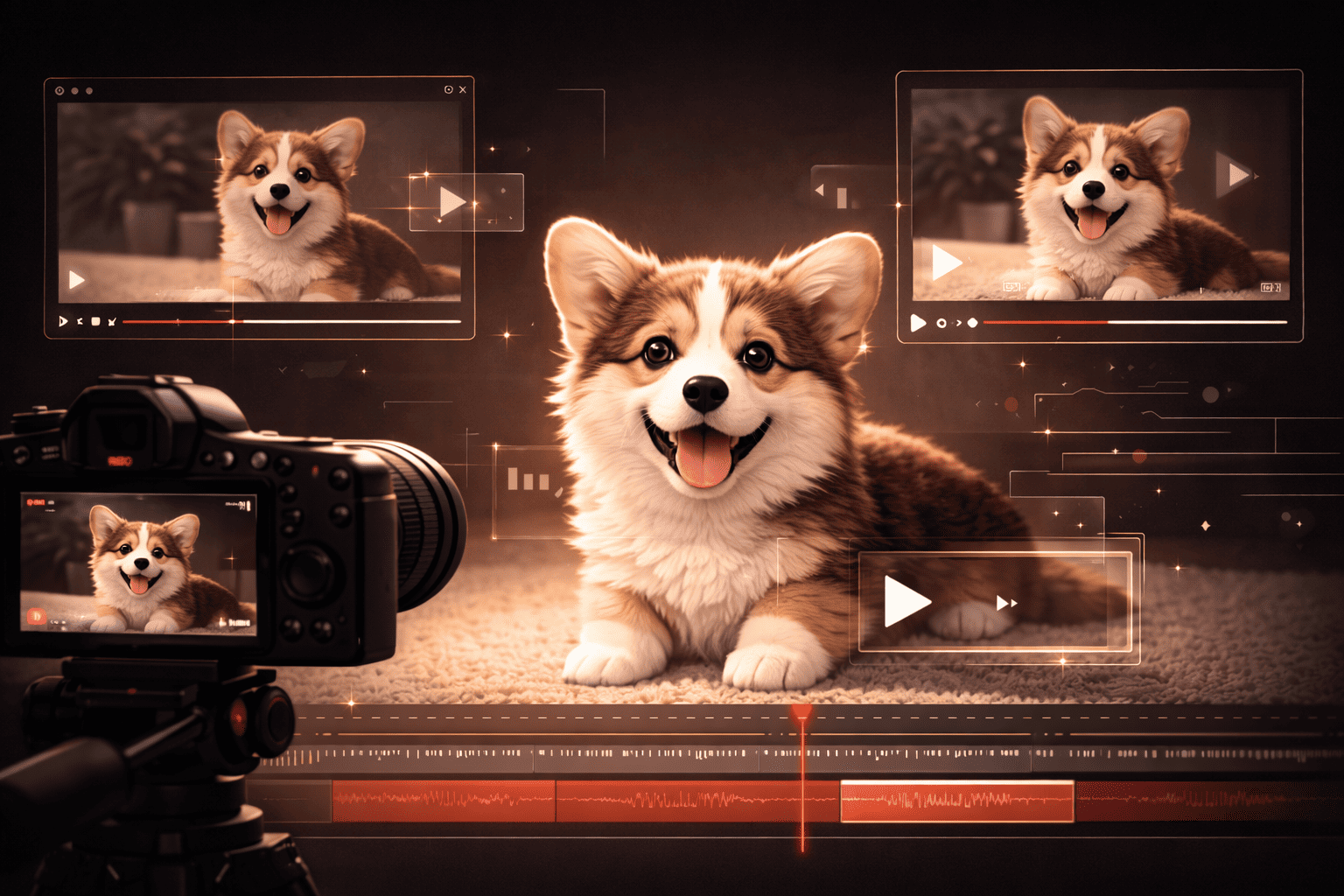 edição dinâmica vídeos pets fofos e virais