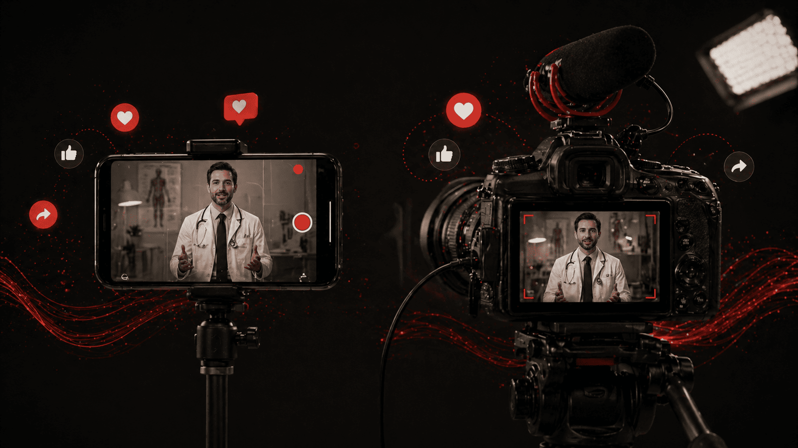 smartphone vs câmera para vídeos médicos
