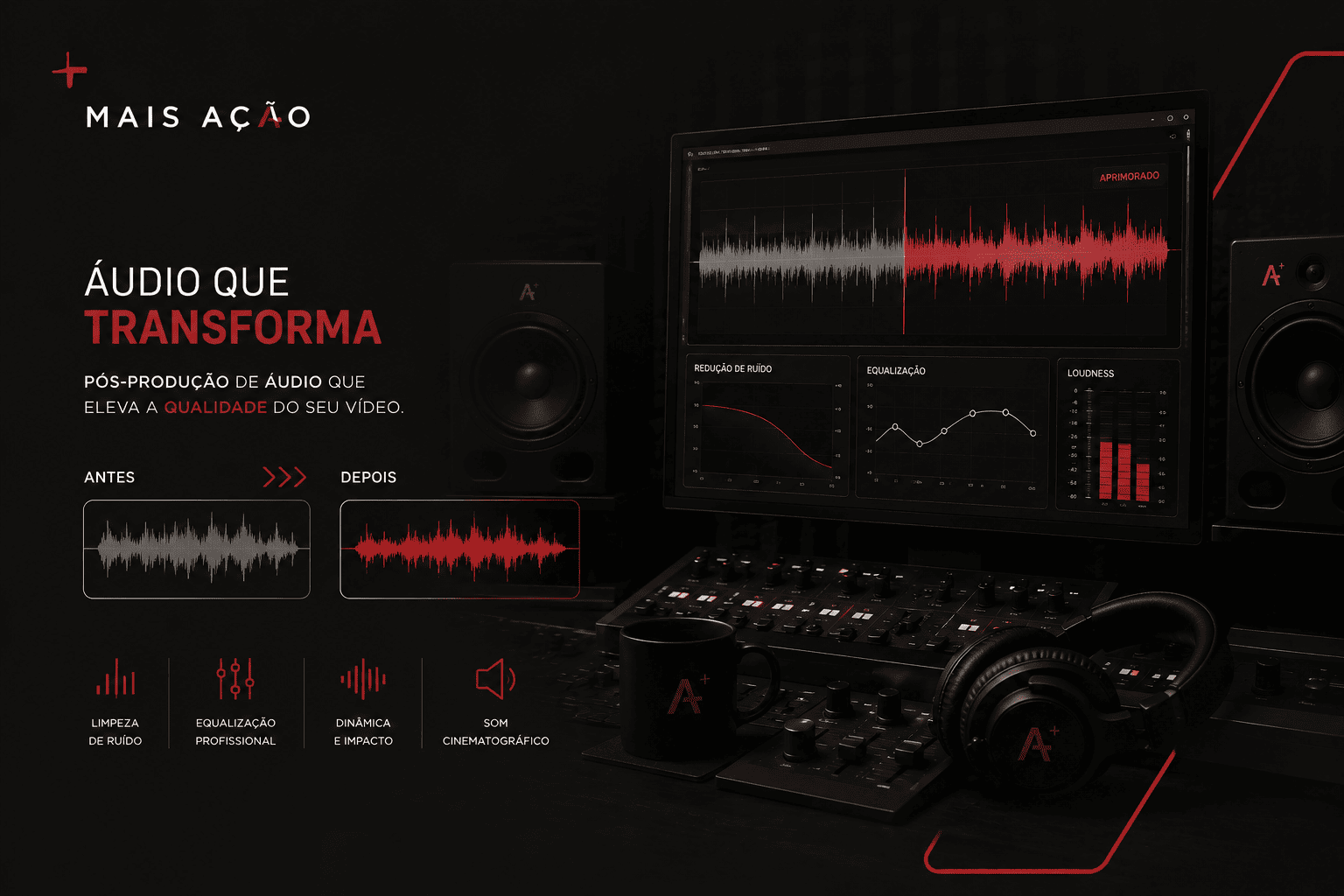 redução de ruído em áudio na pós-produção audiovisual