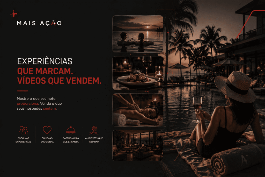 vídeo cinematográfico de hotel focado em experiências