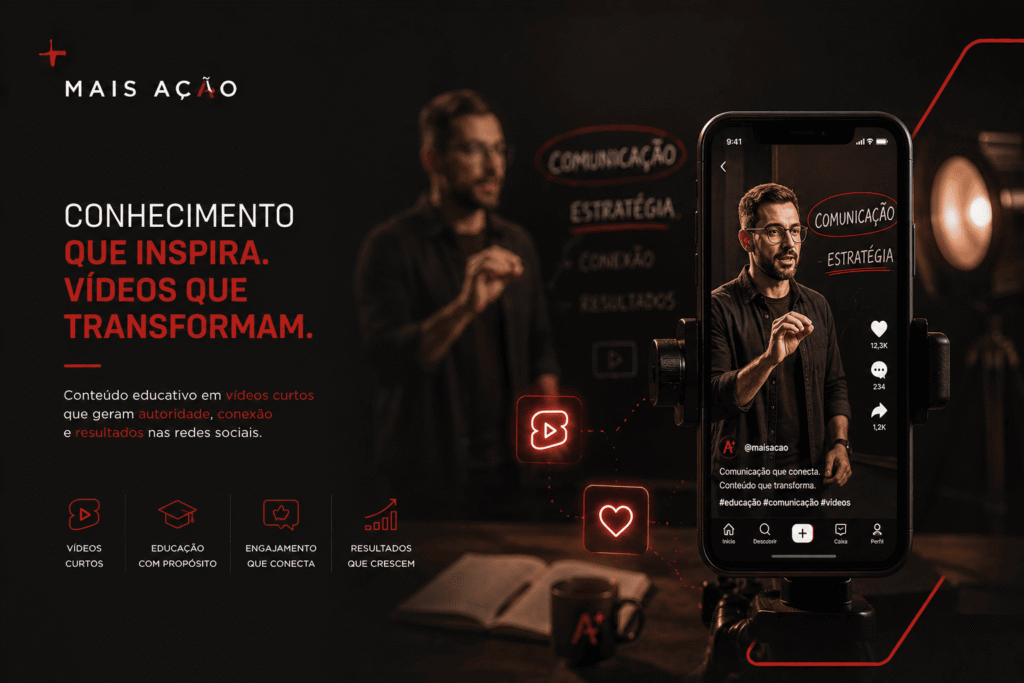 vídeos curtos para marcas educacionais nas redes sociais