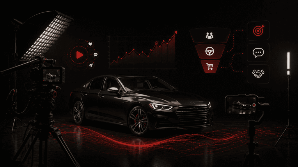 vender carros com vídeo em produção automotiva profissional
