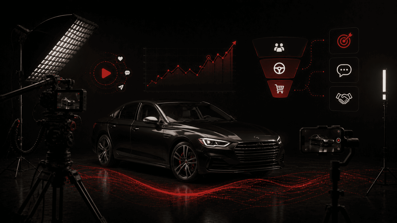 vender carros com vídeo em produção automotiva profissional