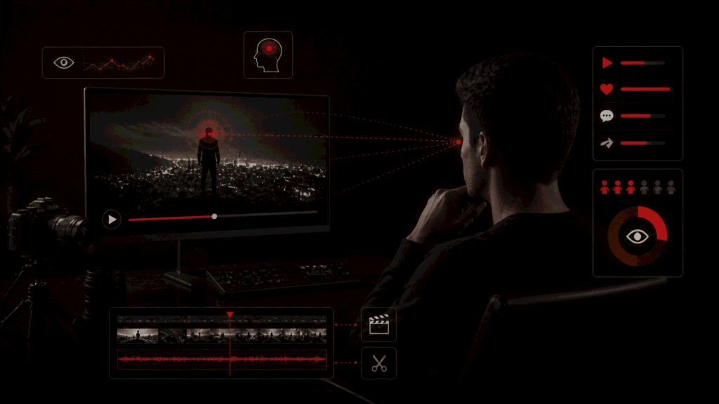 atenção vídeos digitais com análise de comportamento do usuário em vídeo