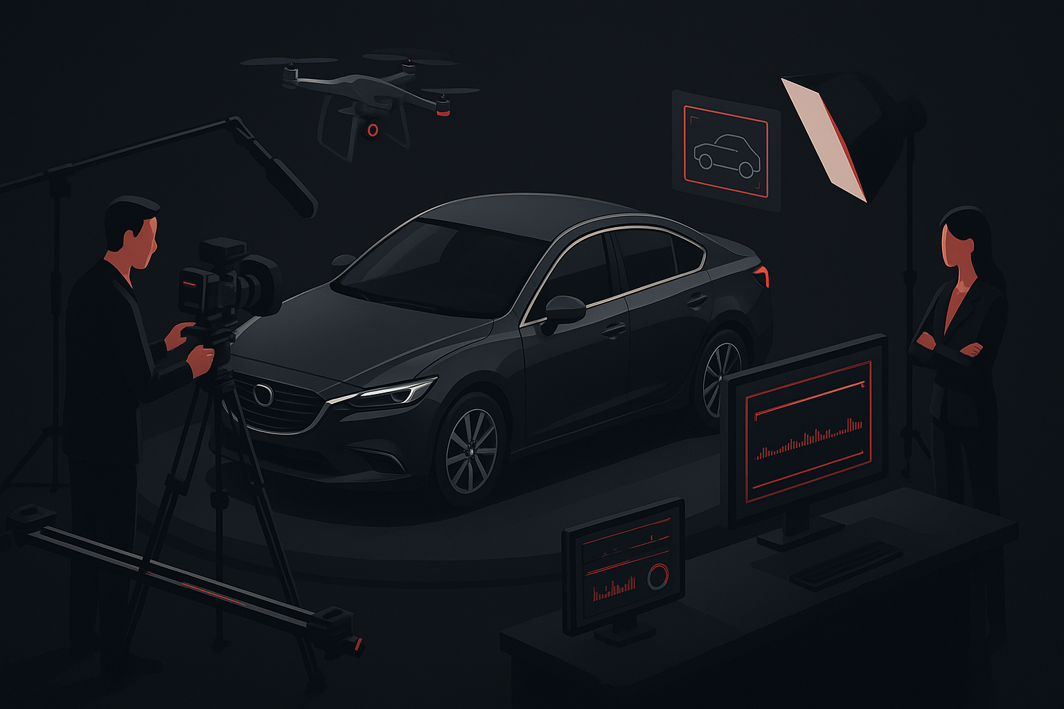Vídeos para Automotivo em Belém em cena de produção audiovisual premium