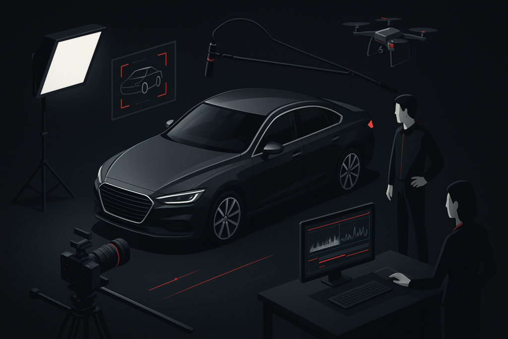 Vídeos para Automotivo em Belo Horizonte em cena de produção audiovisual premium