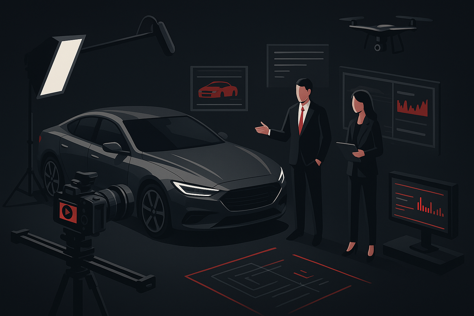 Vídeos para Automotivo em Campo Grande em cena de produção audiovisual premium