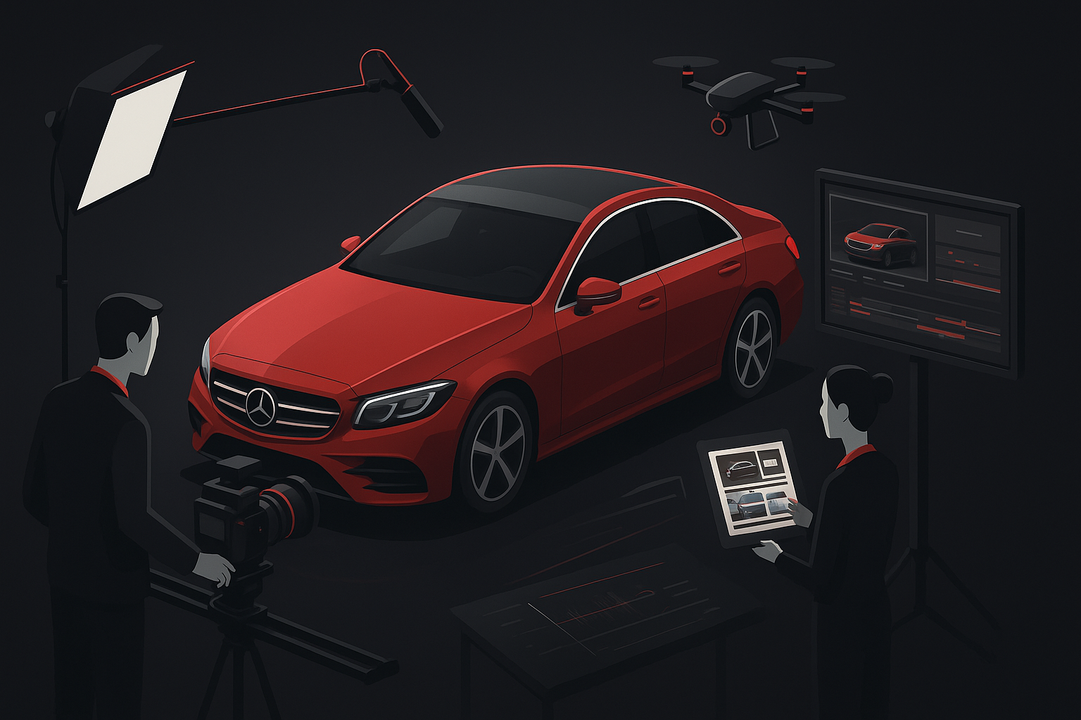 Vídeos para Automotivo em Cuiabá em cena de produção audiovisual premium