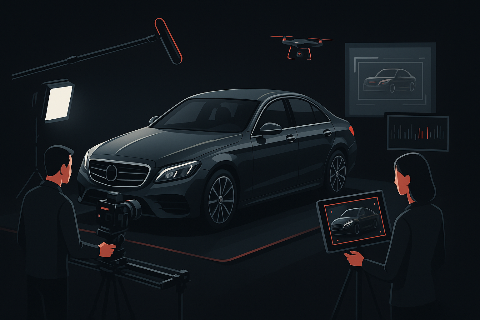 Vídeos para Automotivo em Curitiba em cena de produção audiovisual premium