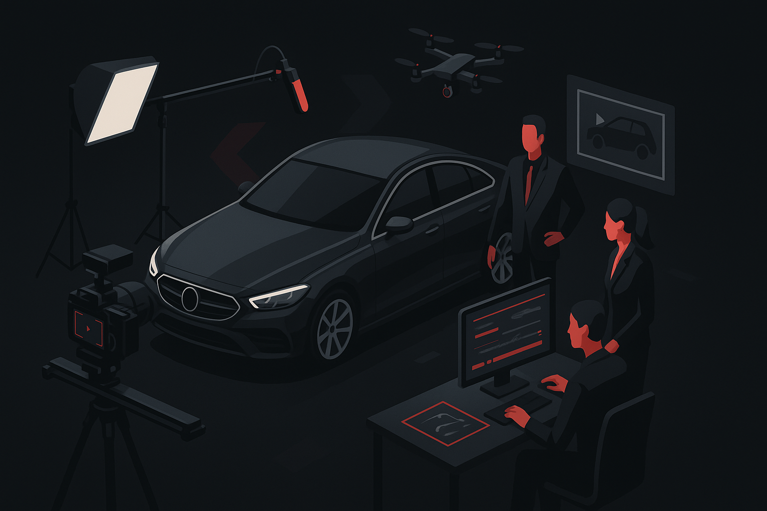 Vídeos para Automotivo em Maceió em cena de produção audiovisual premium