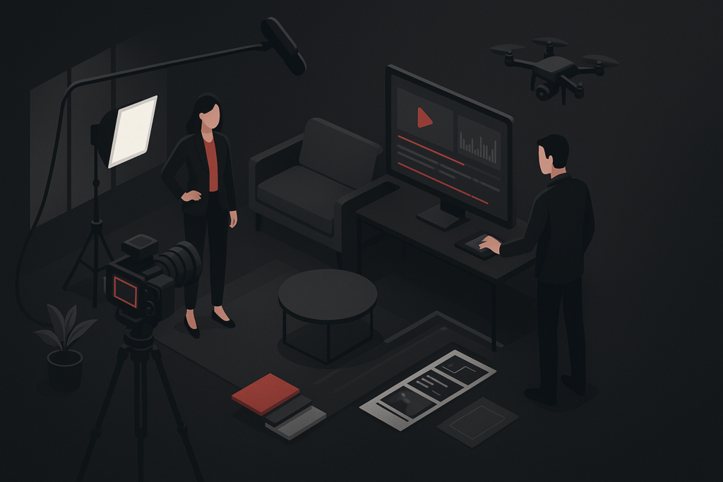 Vídeos para Decoração em Boa Vista em cena de produção audiovisual premium