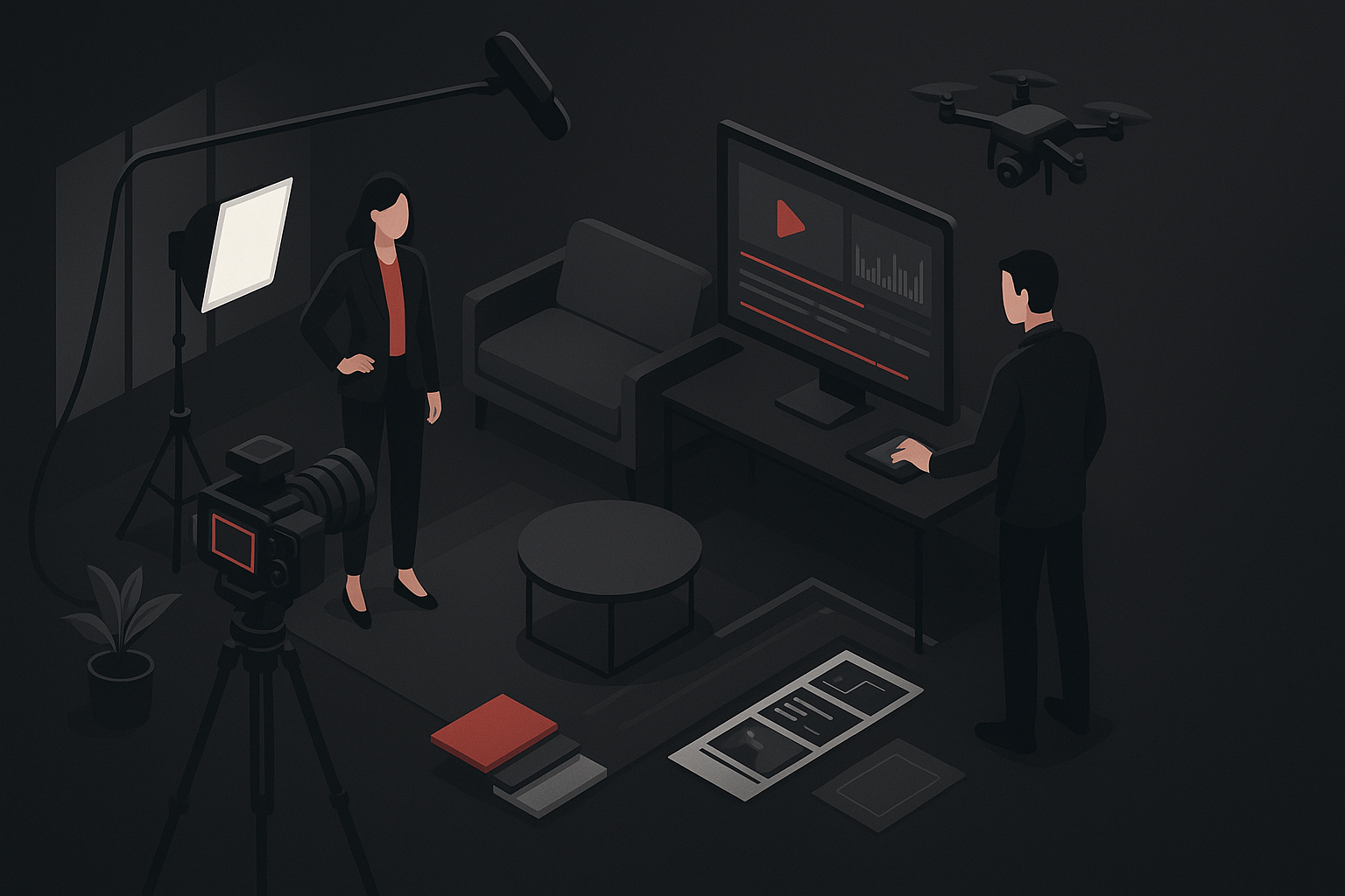 Vídeos para Decoração em Boa Vista em cena de produção audiovisual premium