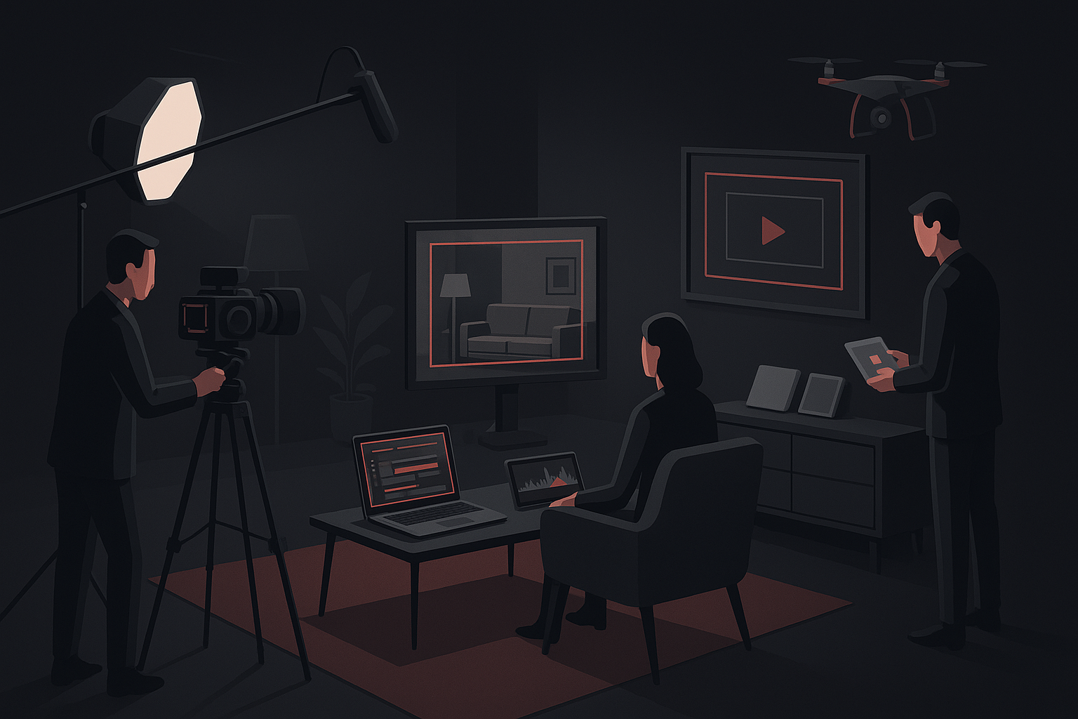 Vídeos para Decoração em Cuiabá em cena de produção audiovisual premium