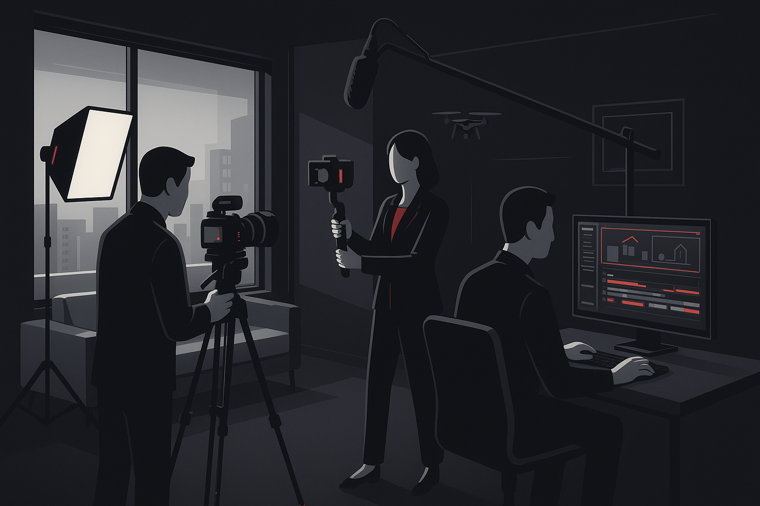 Vídeos para Imobiliárias em Belém em cena de produção audiovisual premium