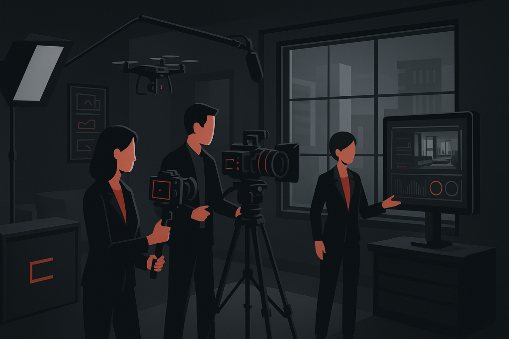 Vídeos para Imobiliárias em Boa Vista em cena de produção audiovisual premium