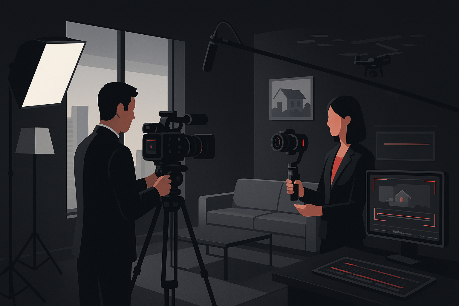 Vídeos para Imobiliárias em Campo Grande em cena de produção audiovisual premium