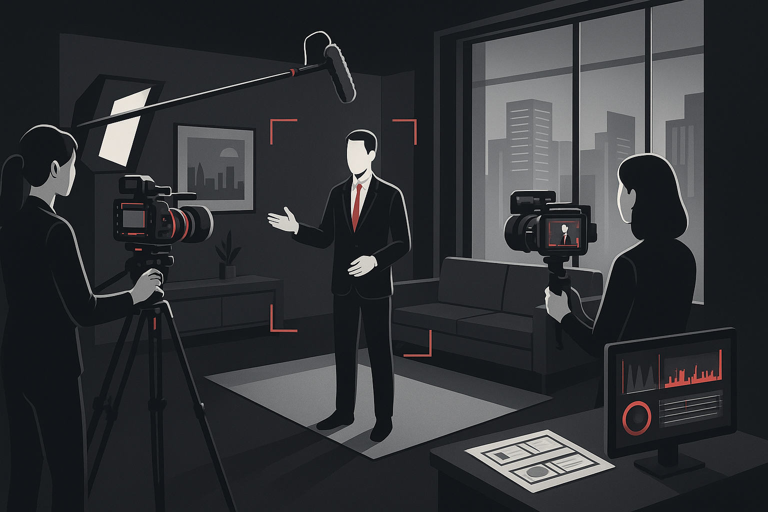 Vídeos para Imobiliárias em Curitiba em cena de produção audiovisual premium