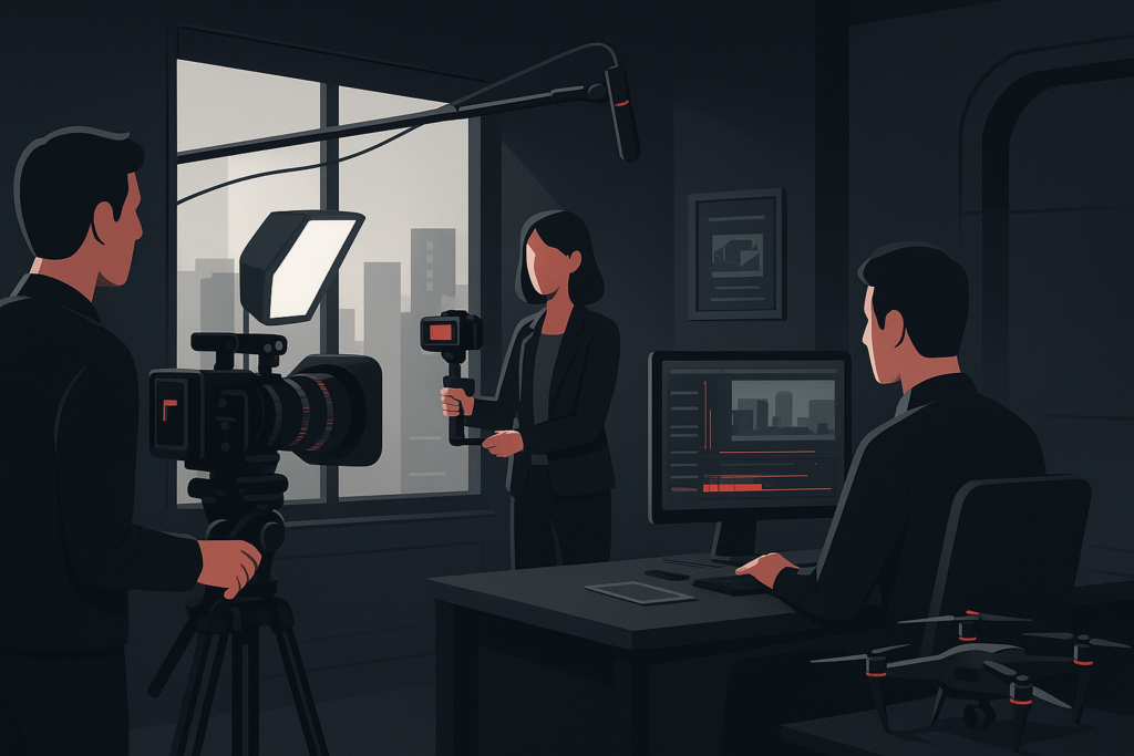 Vídeos para Imobiliárias em João Pessoa em cena de produção audiovisual premium