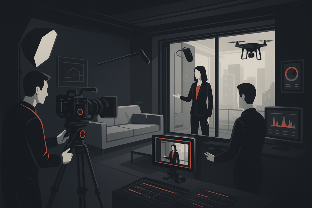 Vídeos para Imobiliárias em São Paulo em cena de produção audiovisual premium