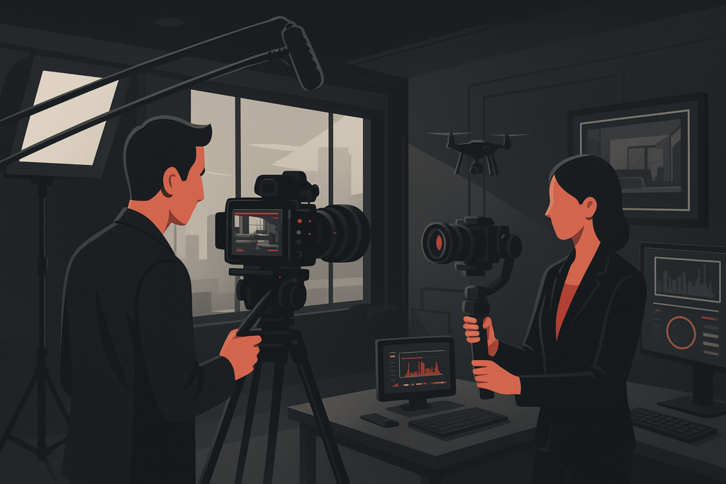 Vídeos para Imobiliárias em Vitória em cena de produção audiovisual premium