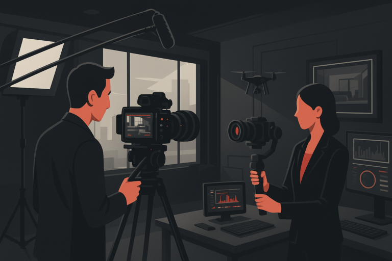 Vídeos para Imobiliárias em Vitória em cena de produção audiovisual premium
