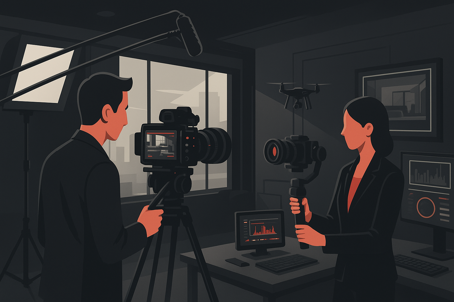 Vídeos para Imobiliárias em Vitória em cena de produção audiovisual premium