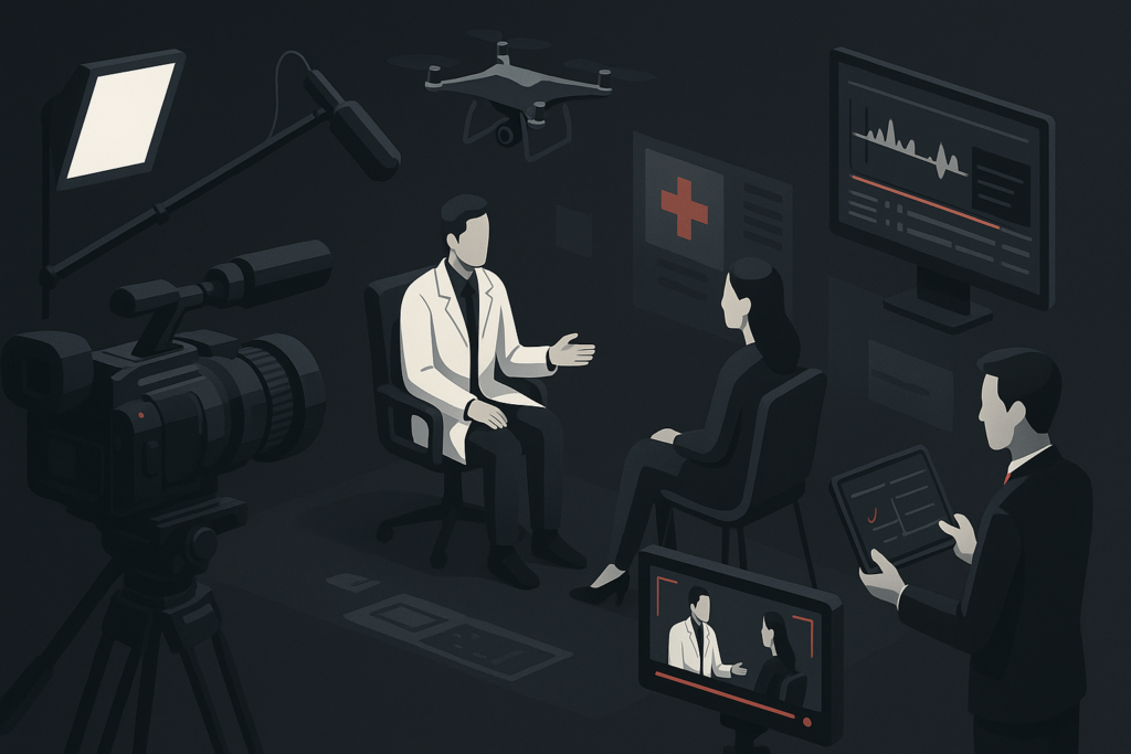 Vídeos para Médicos em Campo Grande em cena de produção audiovisual premium