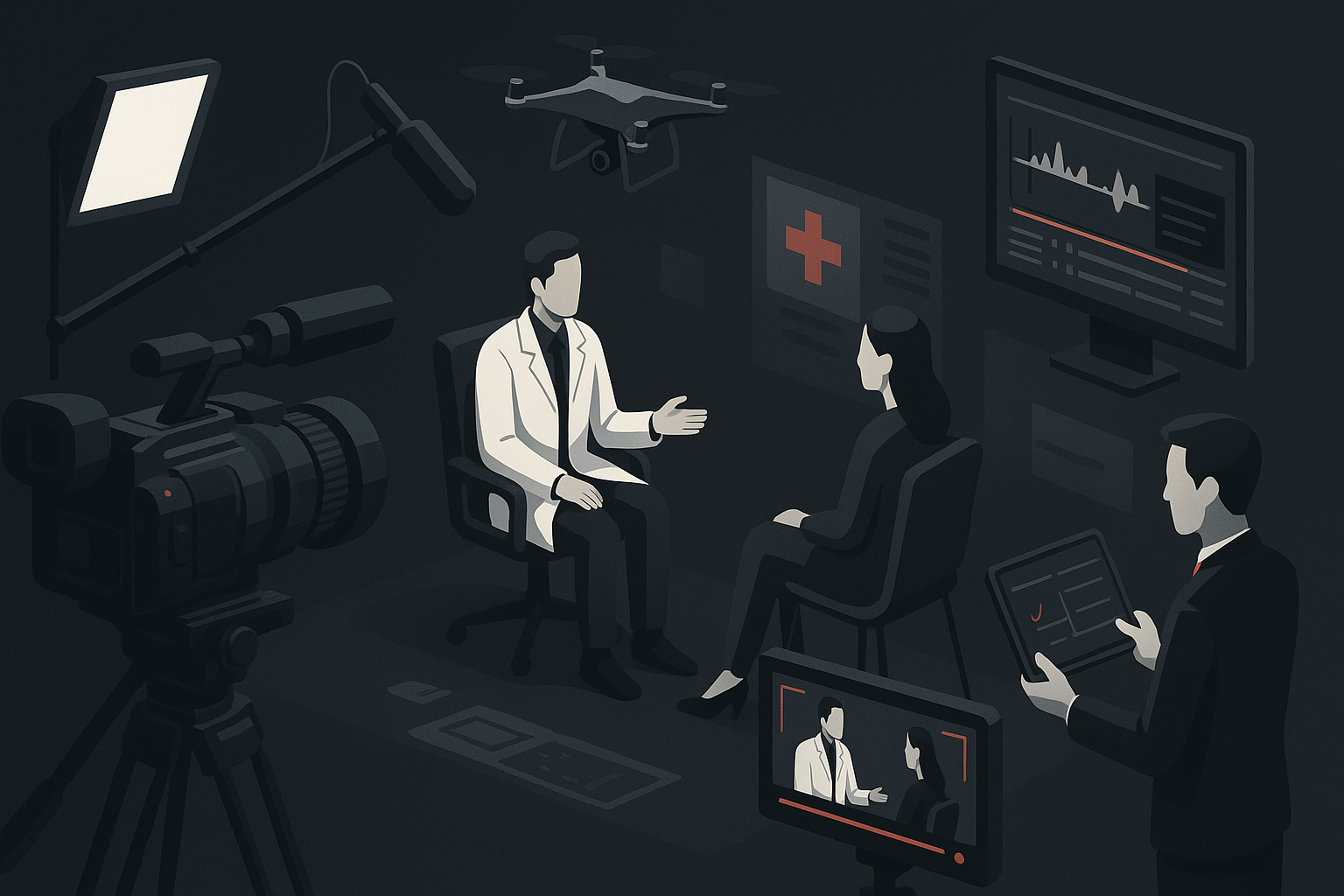 Vídeos para Médicos em Campo Grande em cena de produção audiovisual premium