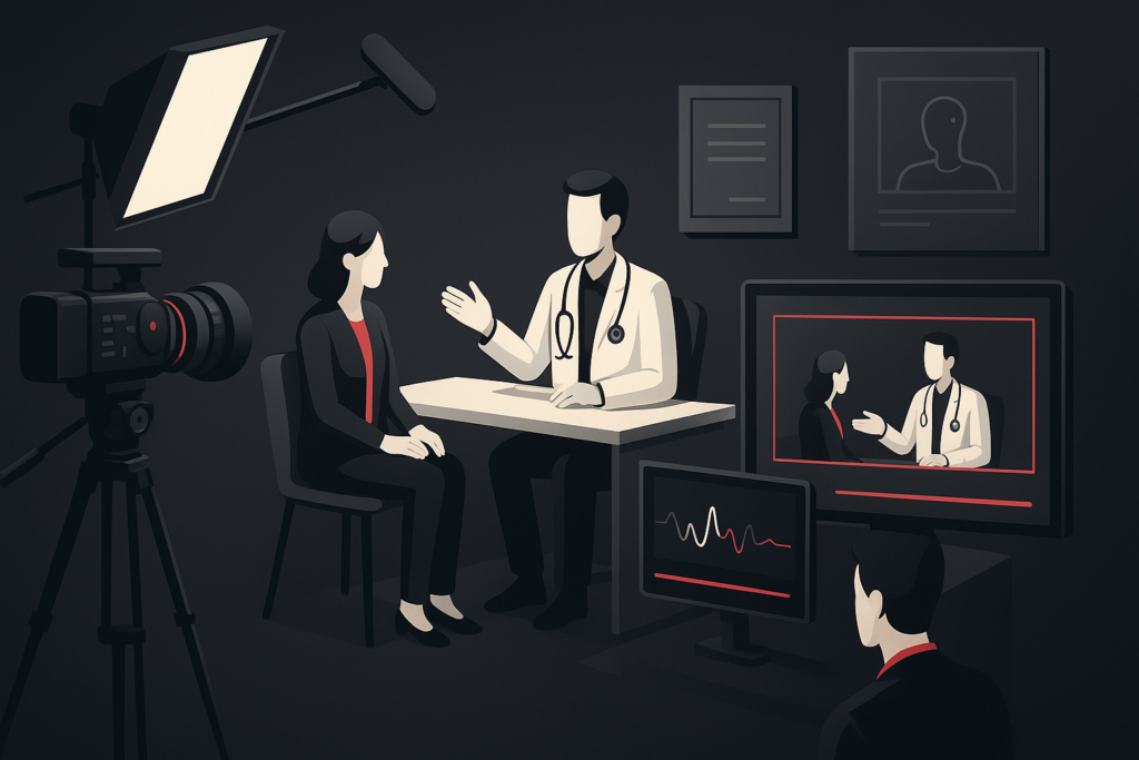 Vídeos para Médicos em João Pessoa em cena de produção audiovisual premium