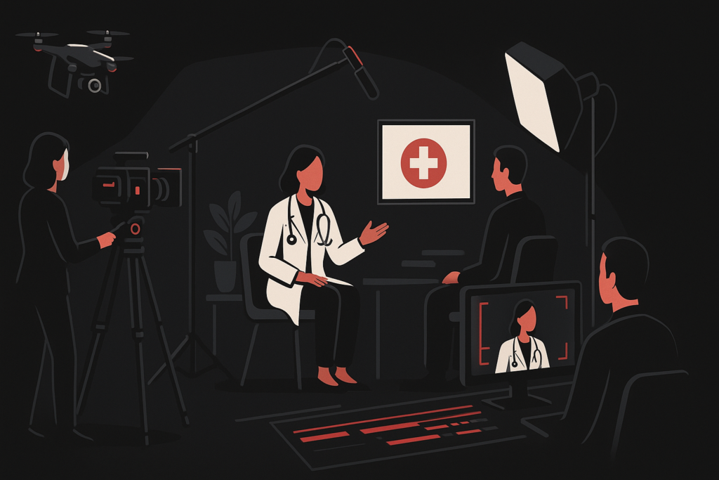 Vídeos para Médicos em Macapá em cena de produção audiovisual premium