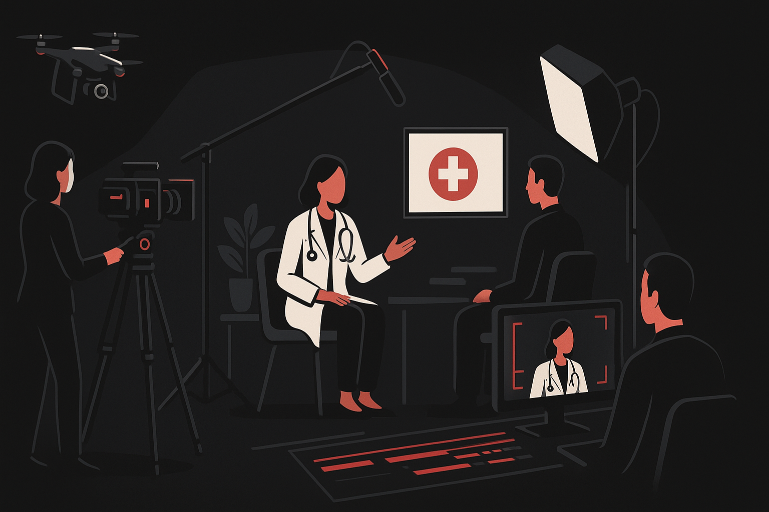 Vídeos para Médicos em Macapá em cena de produção audiovisual premium