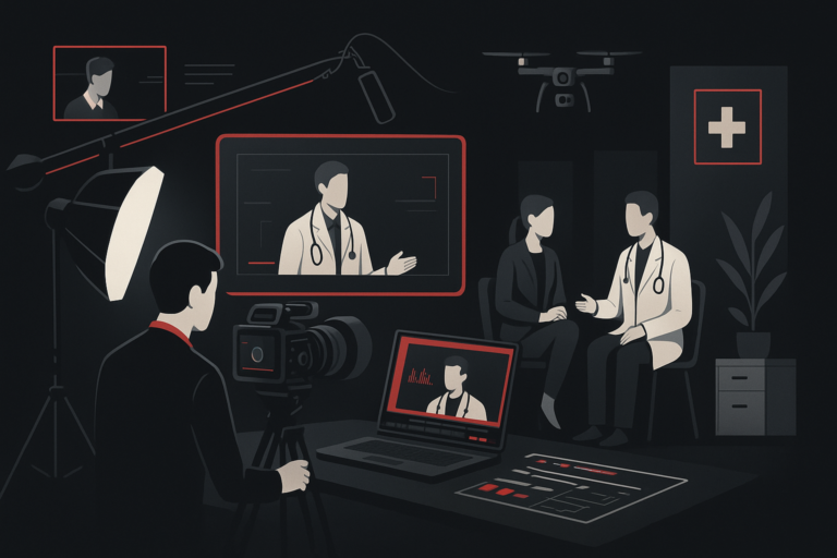 Vídeos para Médicos em Porto Alegre em cena de produção audiovisual premium