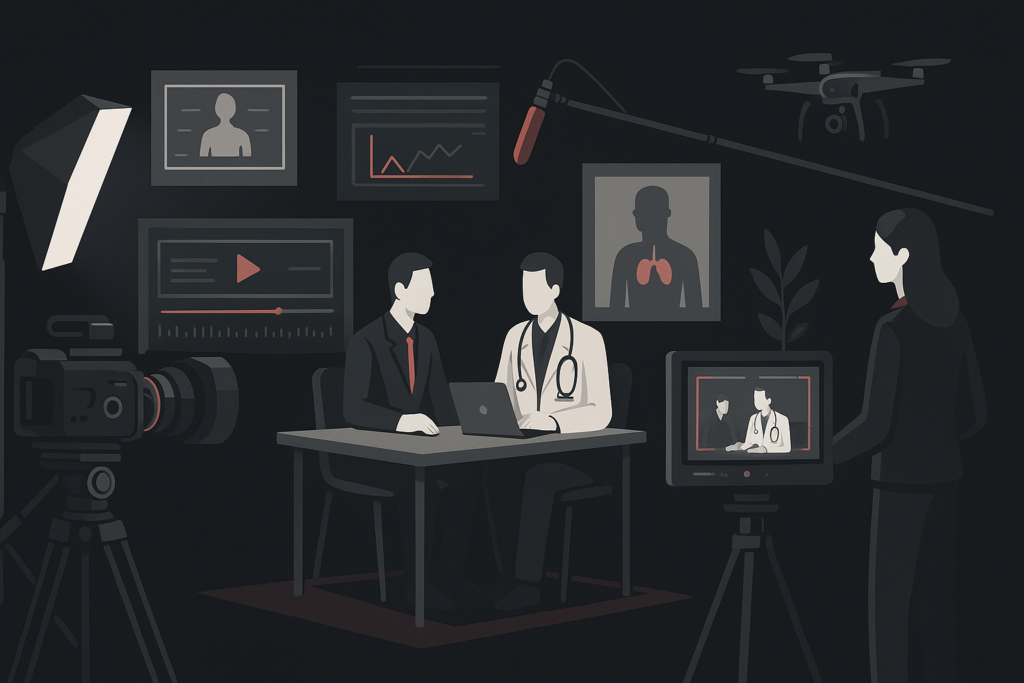Vídeos para Médicos em Porto Velho em cena de produção audiovisual premium