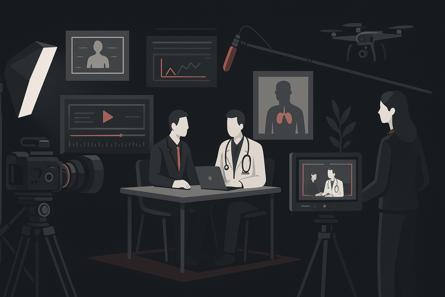 Vídeos para Médicos em Porto Velho em cena de produção audiovisual premium