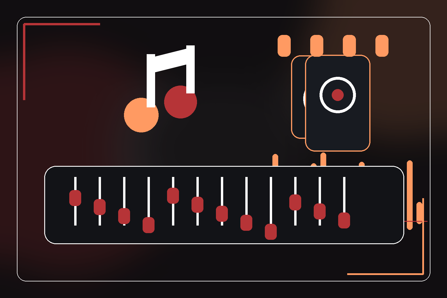 Ilustração editorial sobre jingle publicitário em campanhas digitais e promocionais